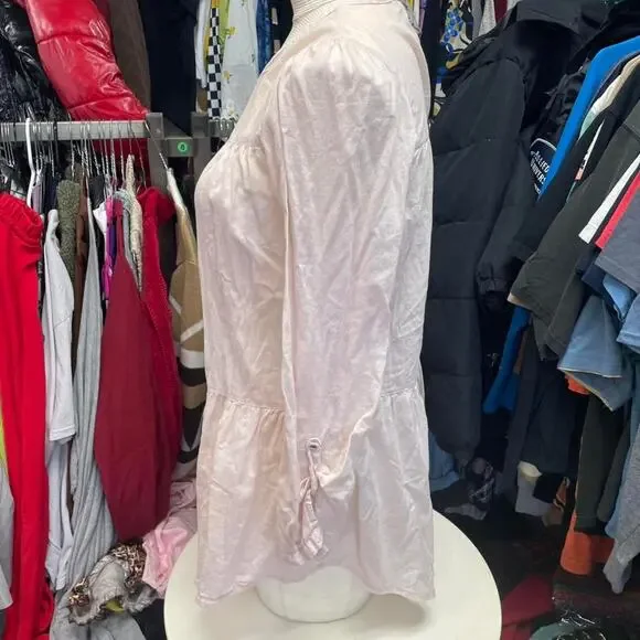 Pink linen button up shirt - Picture 2 of 4